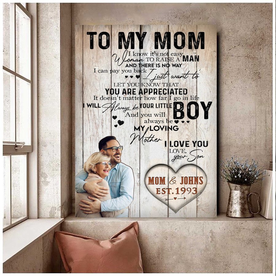 Like Mother Like Son Wall Art Canvas, Gift From Son To Mother Canvas Bedroom Wall Art Decor  - Posters Canvas Wall Art - MakedTee