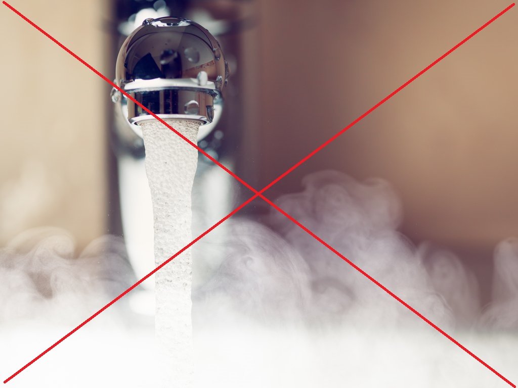 Do not use hot water