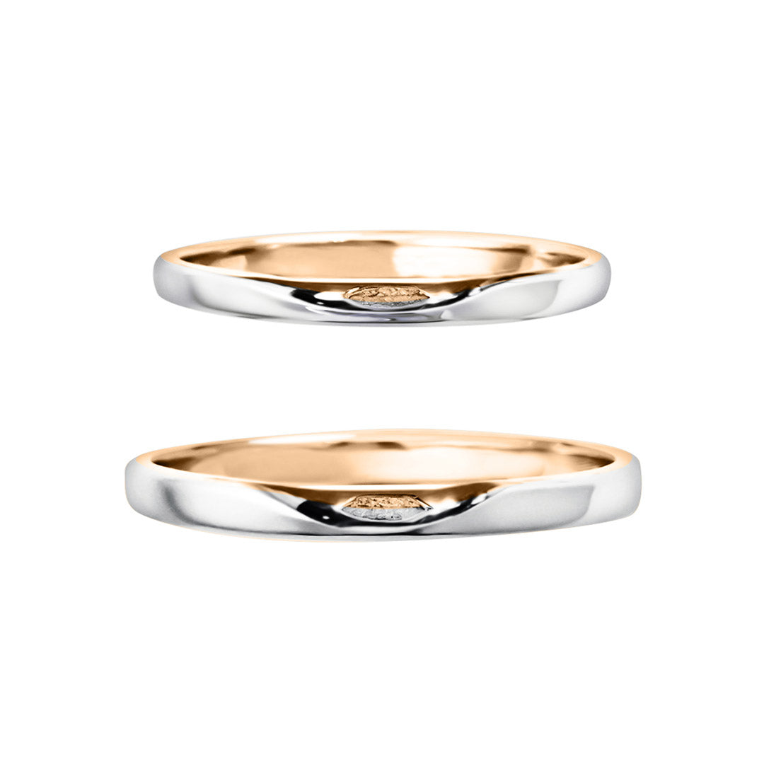 Two-layer wedding rings