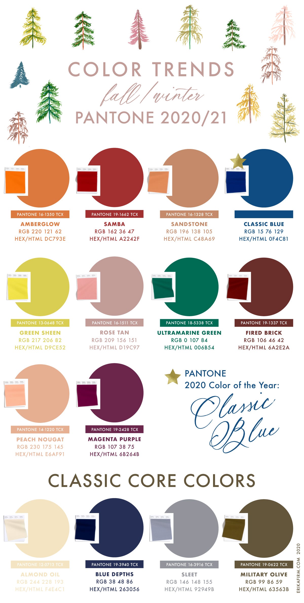 Fall 2020 Winter 2021 Pantone Colors Trends – Erika Firm