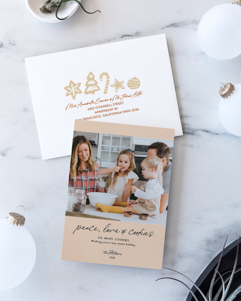 Peace Love and Cookies by Erika Firm for Minted Holiday 2020