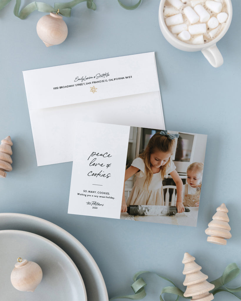 Peace Love and Cookies by Erika Firm for Minted Holiday 2020