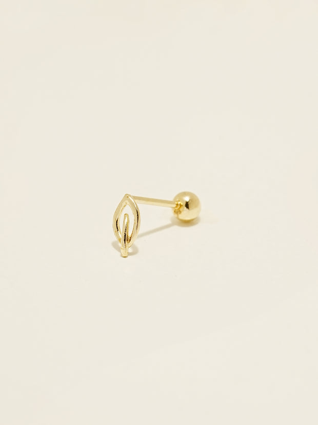 Triple Diamond 14k Gold Cartilage Earring Stud – FreshTrends