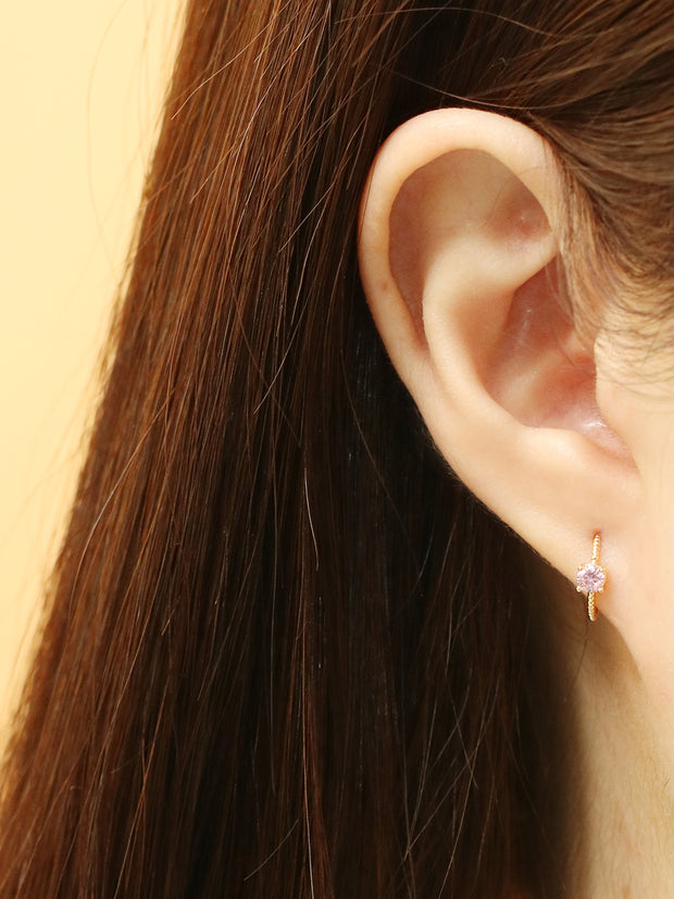 Opal & Crystal Cartilage Hoop | Waterproof | Tarnish Free