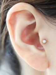 14K Gold Stud Cartilage Earring 18G16G
