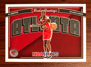 AJ Griffin 2022 2023 Panini Hoops Rookie Greetings Series Mint Rookie Card #16 - The Strictly Mint Card Co. Inc.