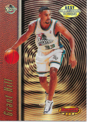 Grant Hill 1997 1998 Bowman's Best All-Around Techniques Refractor #T3 - The Strictly Mint Card Co. Inc.