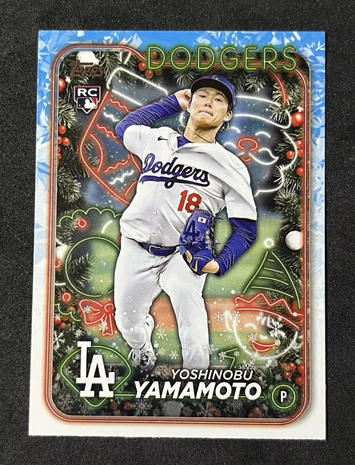 Yoshinobu Yamamoto 2024 Topps Holiday Series Mint Rookie Card #H88