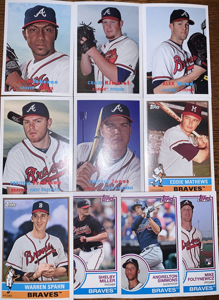 Atlanta Braves 2015 Topps OPENING DAY Series 6 card Team Set with Fred