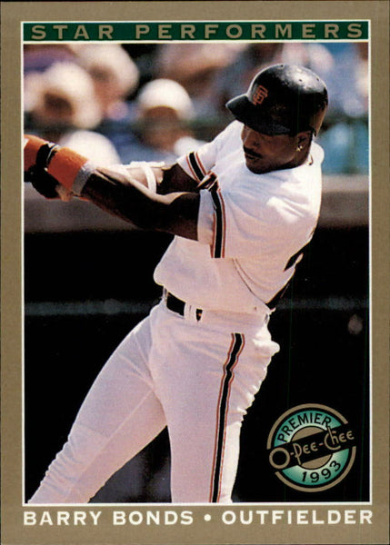 Barry Bonds Autographed 1993 Topps Pre-Production Sample Card #2