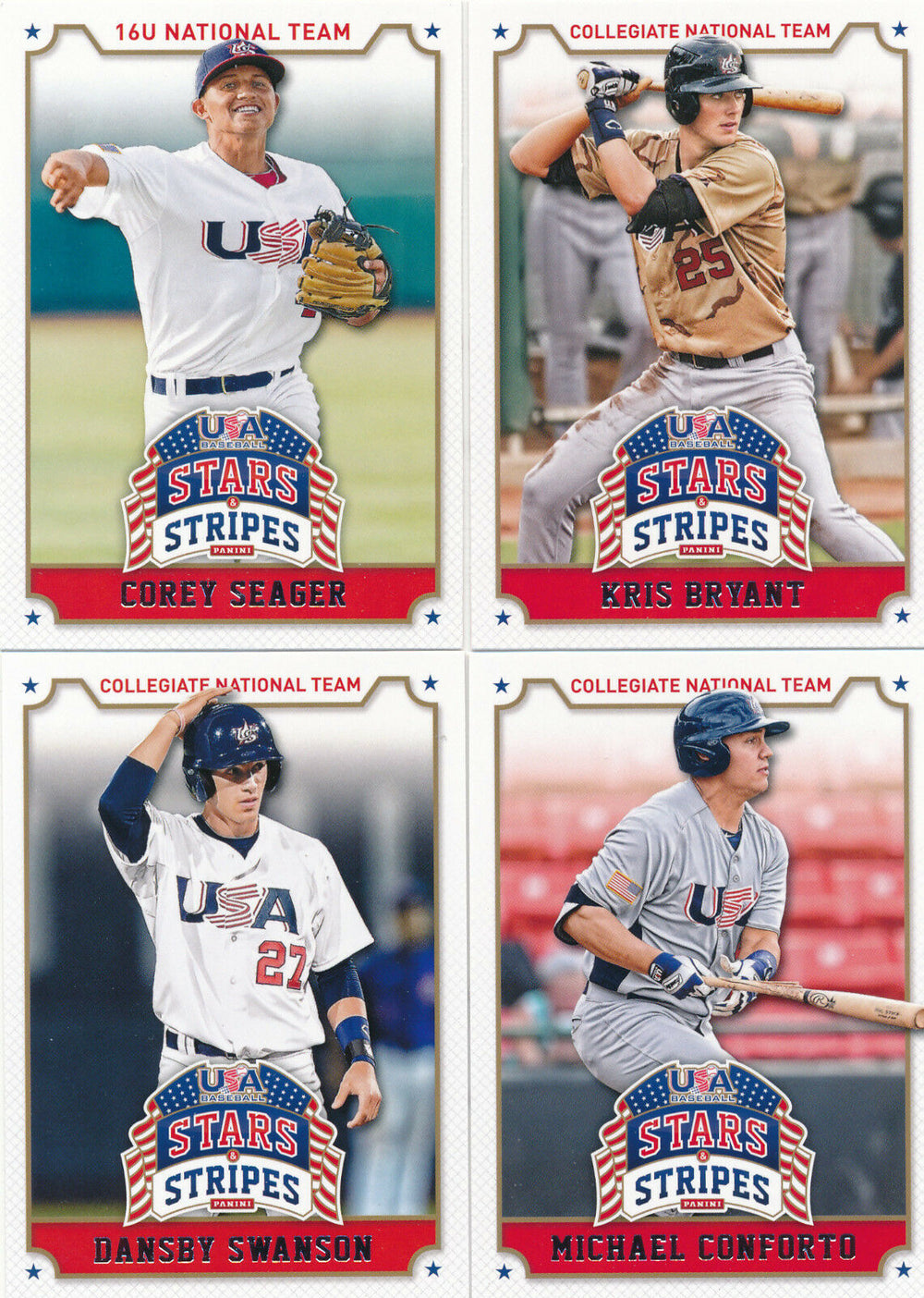 2015 Panini USA Stars and Stripes Baseball 100 Card Set Loaded with Ea