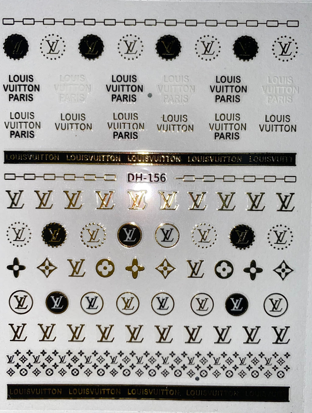 Nail Sticker - Designer Logo LV S