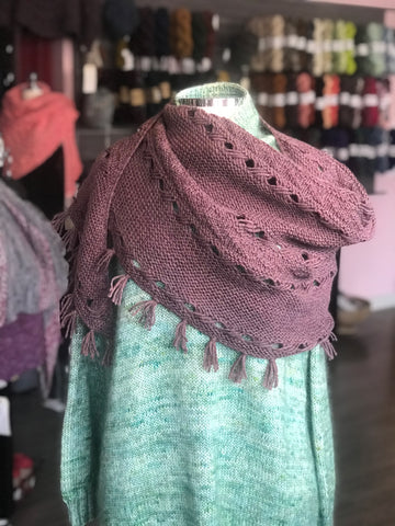 Hipster hand knit shawl
