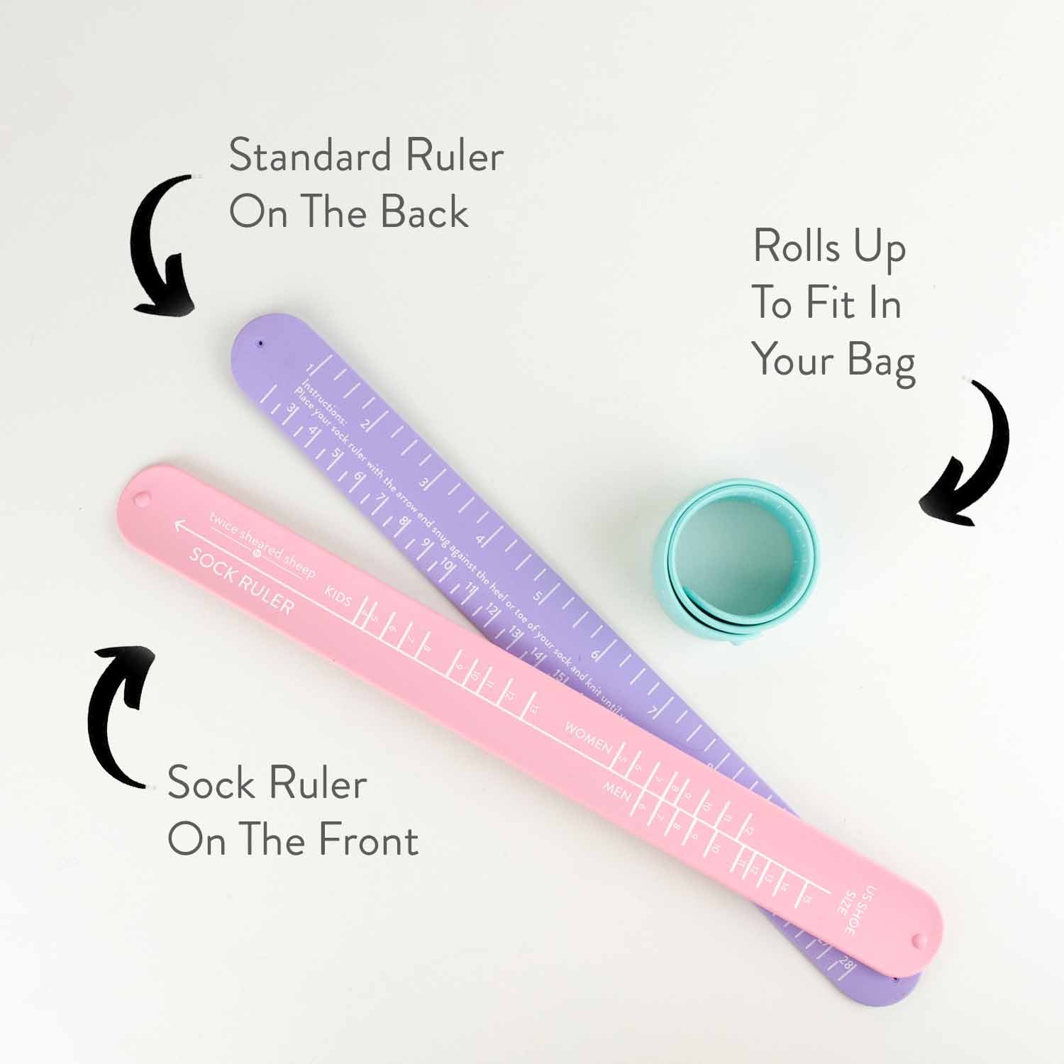 twice sheared sheep sock sizing ruler bracelet