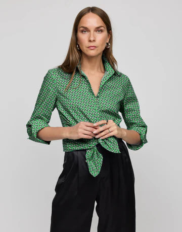 Zoey 3/4 Sleeve Chain Link Shirt