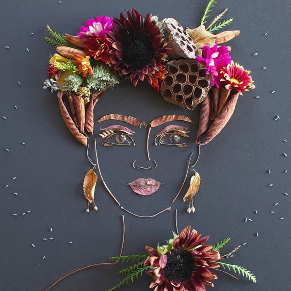 "Harvest Frida" Flower Face Print