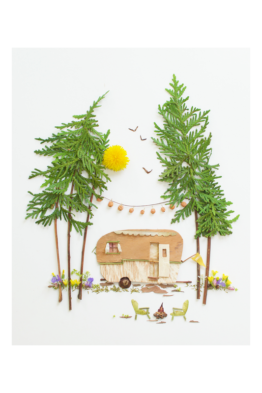 "Happy Camper" Flower Print