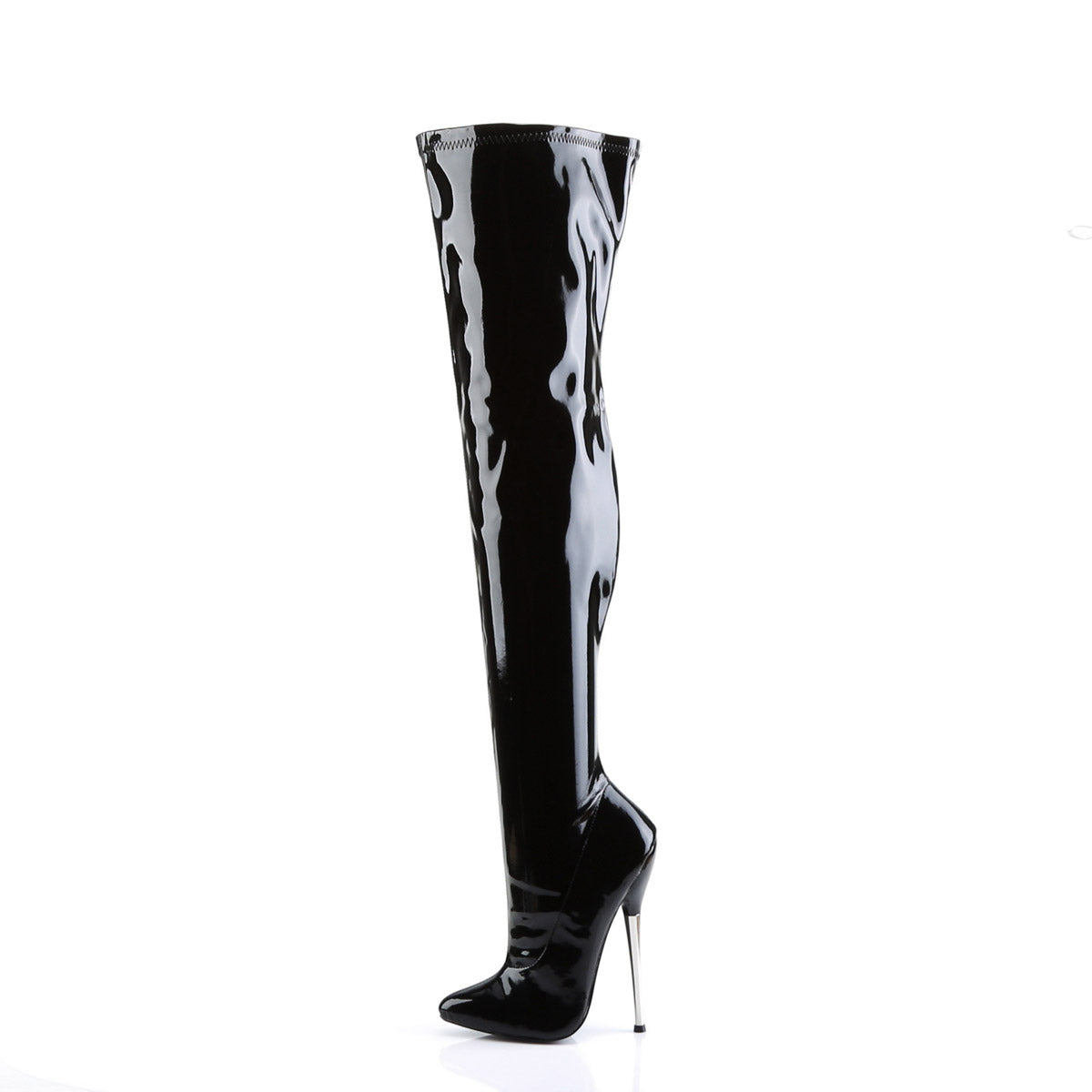 Pleaser Devious Dagger/3000 Women Stretch Pointed Toe Zip Side Stiletto ...