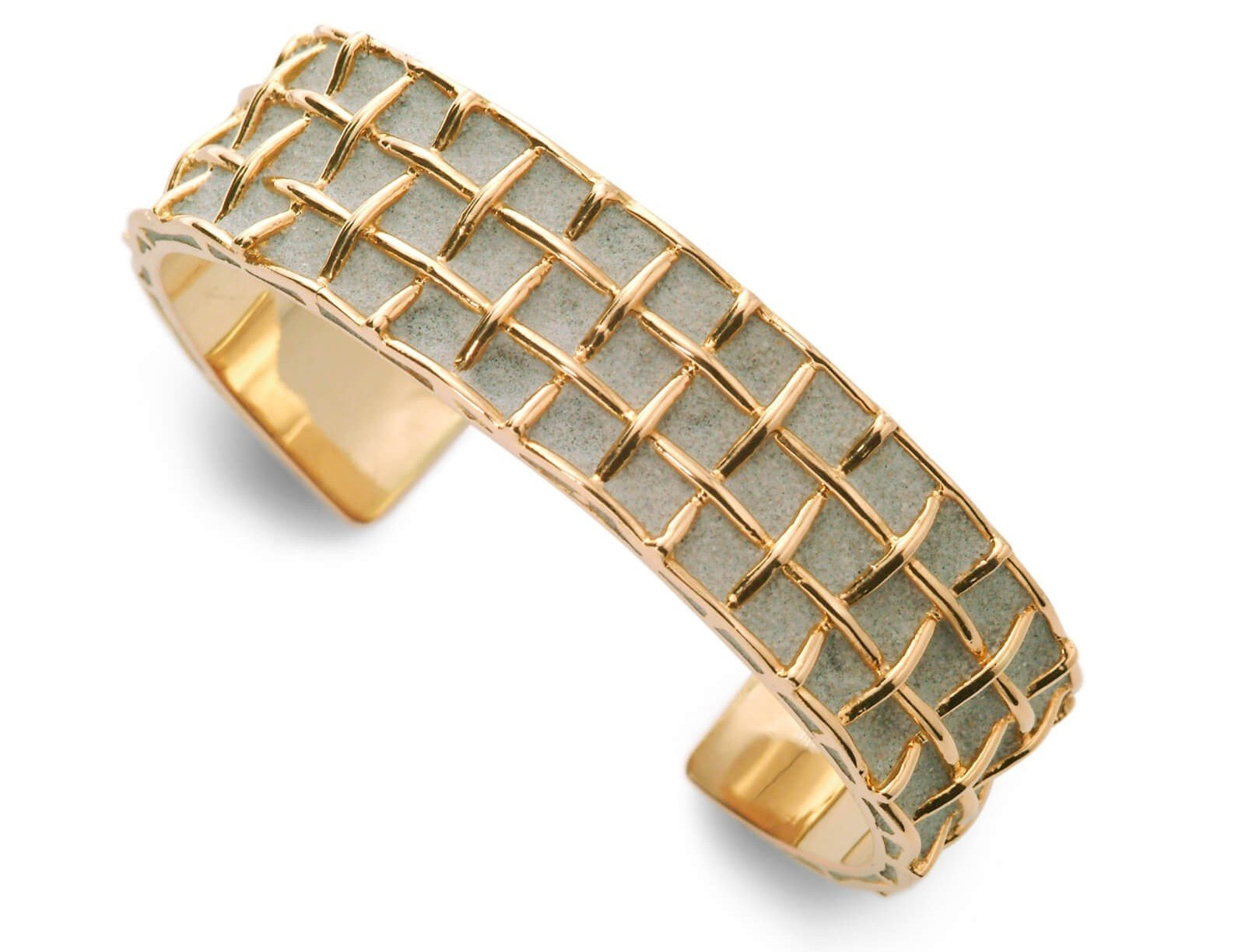 Brazalete de hormigón en oro amarillo - Patrice Fabre en 58 Facettes