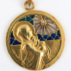 Medalla plique-à-jour de esmalte Liegault