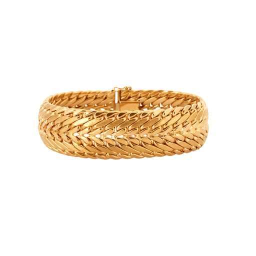 Fred of Paris 1970 Bracelet In Textured 18Kt Yellow Gold With