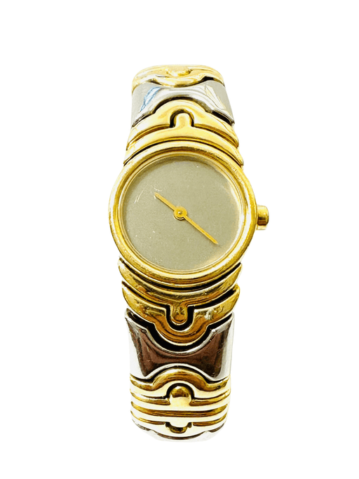 LOUIS VUITTON Watch Tambour Swiss Made Yellow Second Hand Men 10ATM With Box