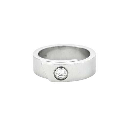 Cartier 3 Diamonds Love Ring 18K White Gold 0.22cttw Size 50 US 5.5 | eBay