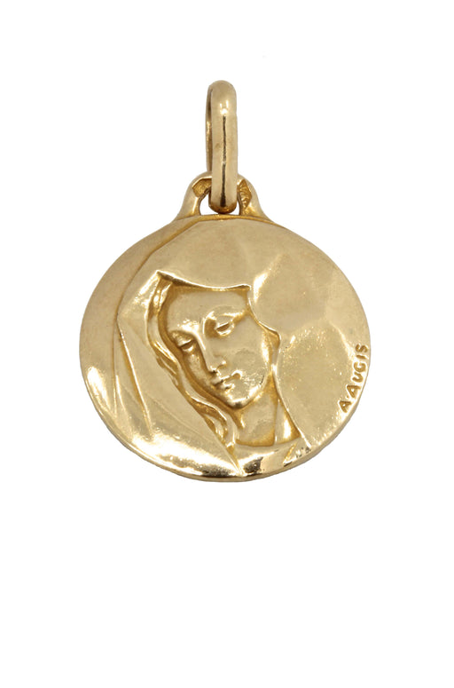 Médaille Saint Christophe 18 mm en or blanc 18 K - AUGIS