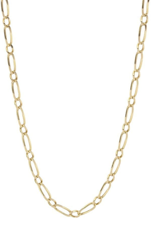 Collier or jaune maille rectangle allongée : Longueur - 45 Femme