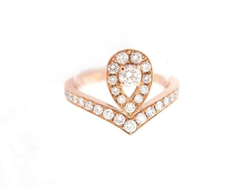 ***RTV 10/24***Right Hand Ring Chaumet Modern .28 Round Brilliant Cut  Diamonds in 18k Yellow Gold