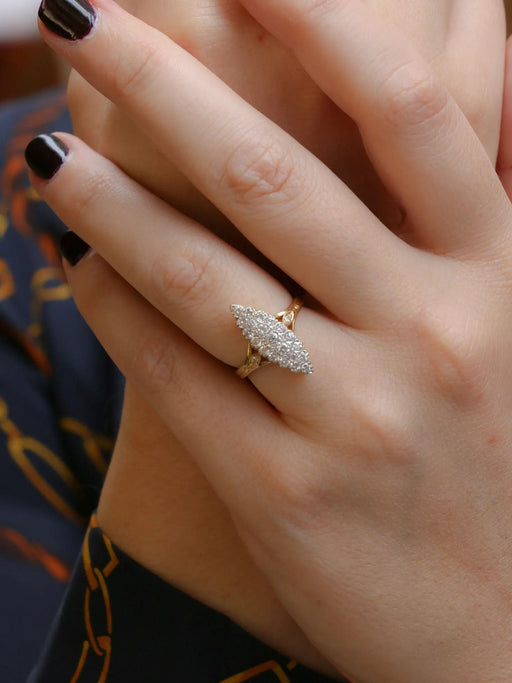 Louis Vuitton 18K White Gold Diamond Bague Clous PM 61 Ring Size