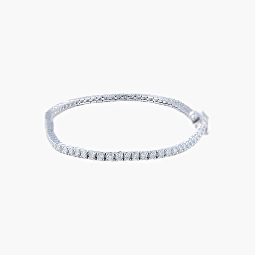 Bracelet design italien Or blanc Saphirs - 8865000161609 - 58 Facettes