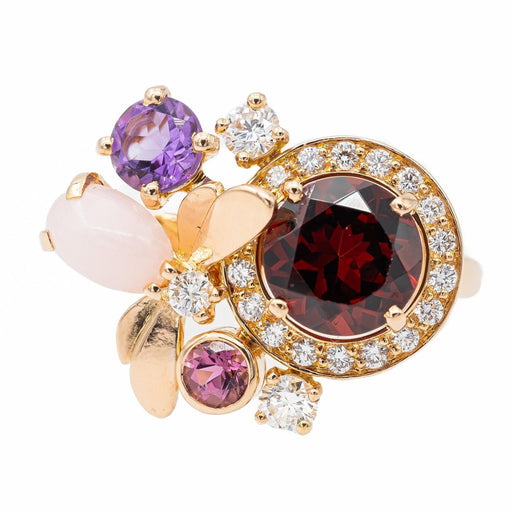 Vintage Chaumet Gypsy Set Ruby Chunky Ring