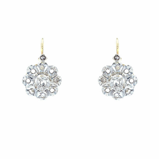 Paire de dormeuses anciennes en or blanc et diamants 2x1,00ct — Bijoux  Anciens Paris : E-shop de Bijoux Anciens & Vintage de luxe