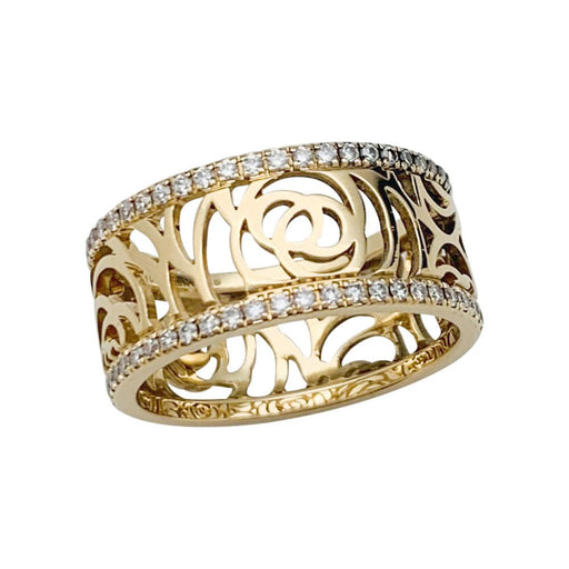 Chanel ring, Camellia thread,WHITE GOLD, pearl and diamonds. ref.116417 -  Joli Closet