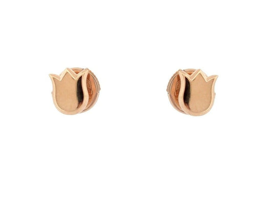 LOUIS VUITTON 18K Yellow Gold Monogram Resille Ear Studs Earrings 570782