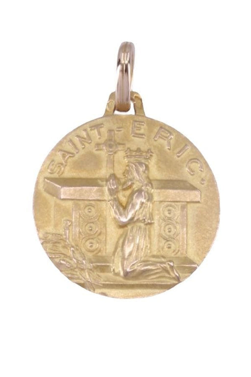 Médaille vintage des années 1960 représentant Saint Christophe en or jaune  — Bijoux Anciens Paris : E-shop de Bijoux Anciens & Vintage de luxe