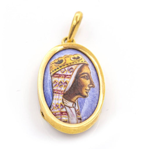 Médaille vintage des années 1960 représentant Saint Christophe en or jaune  — Bijoux Anciens Paris : E-shop de Bijoux Anciens & Vintage de luxe