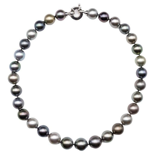 Collier perle noire de Tahiti et pierres naturelles – AG925