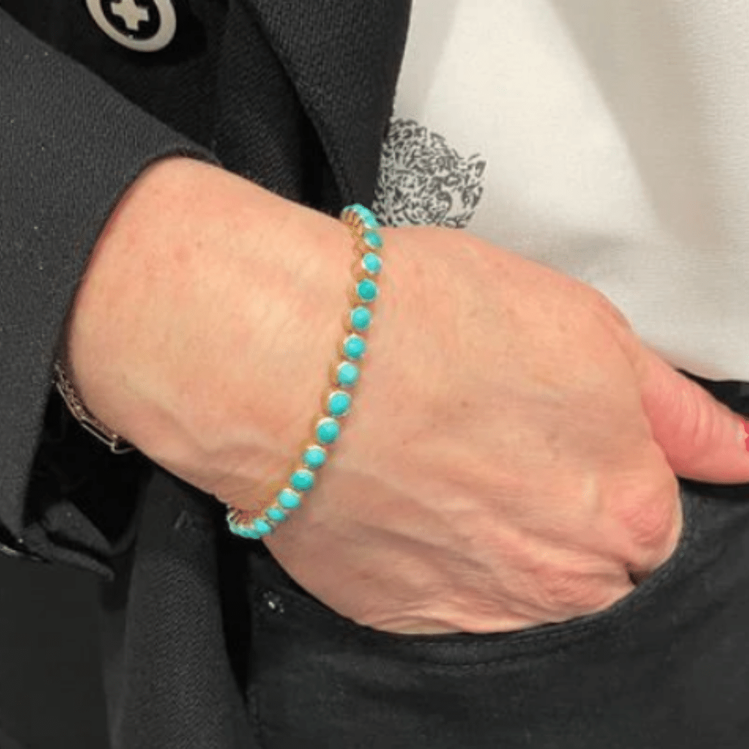 BRACELET ANCIEN LIGNE TURQUOISES