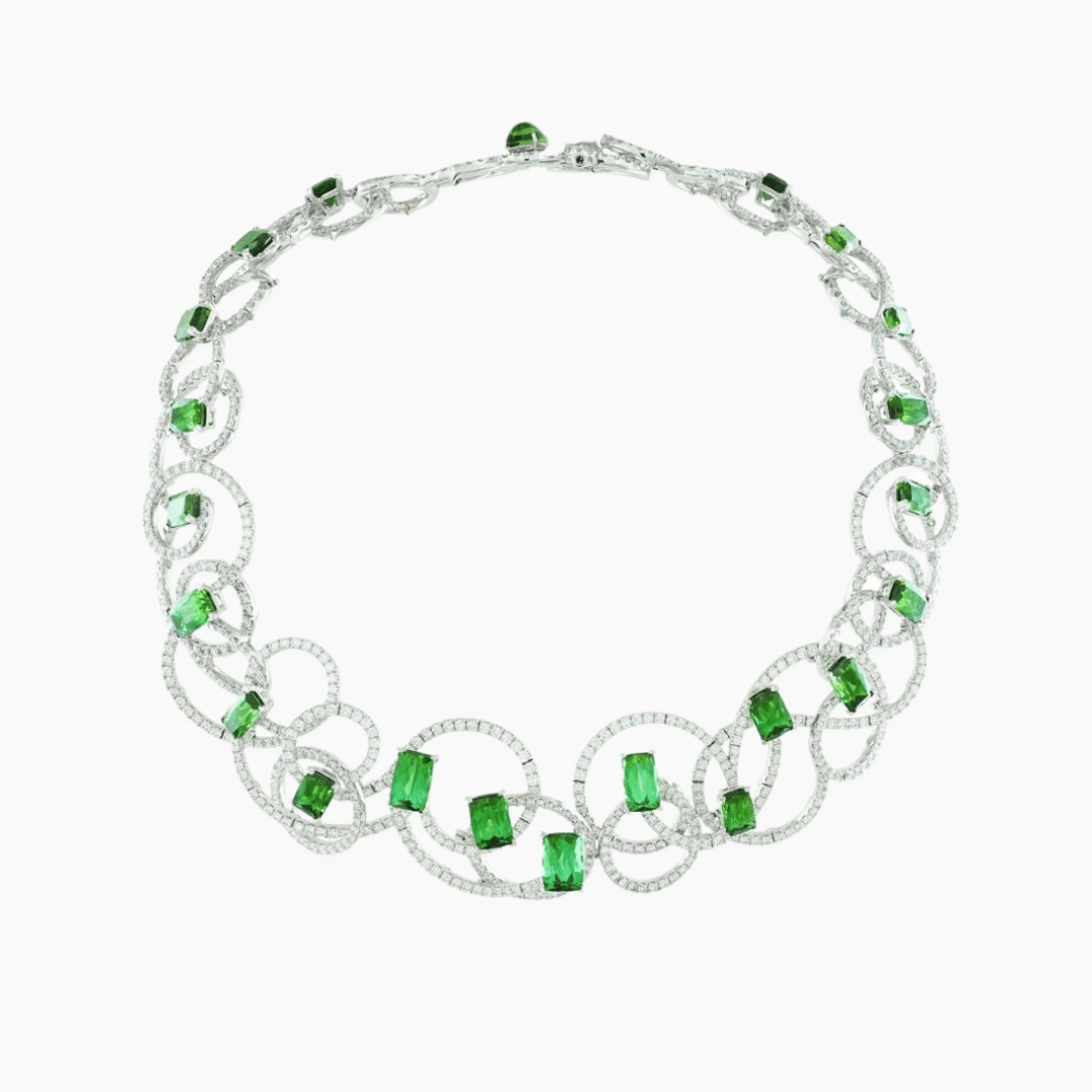 VERHOEVEN TOURMALINE DIAMONDS NECKLACE