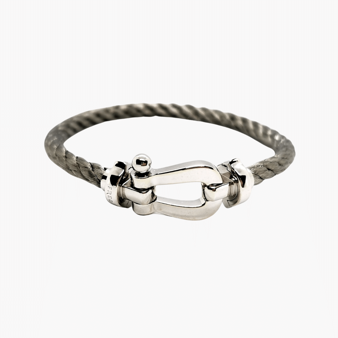 FRED BRACELET CÂBLE FORCE 10 OR BLANC