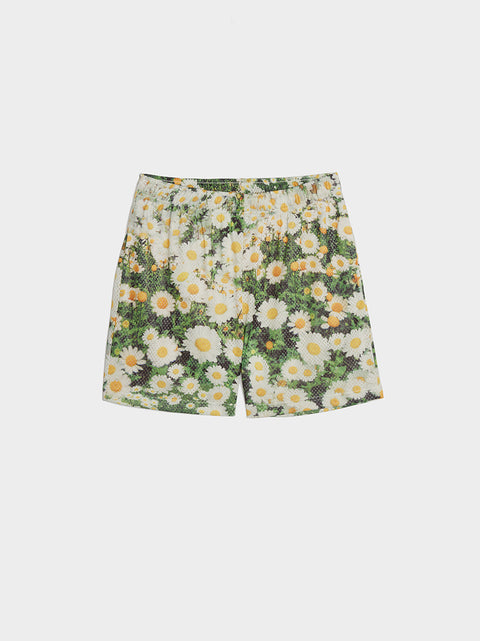 Practice Shorts / Ivory Tuscan Floral - JOHN ELLIOTT