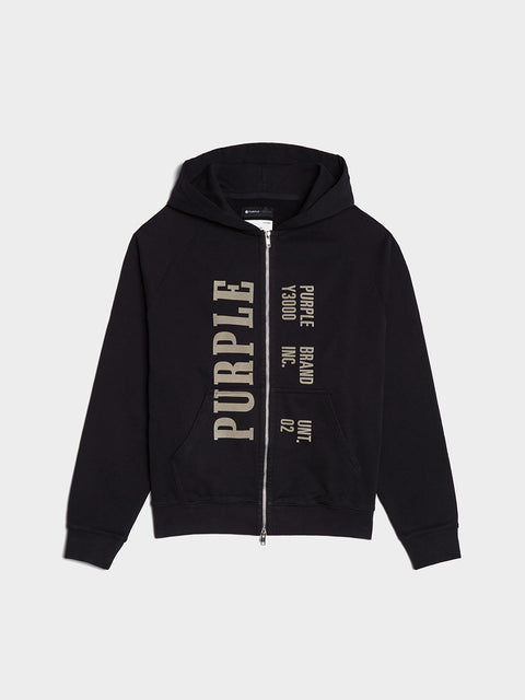 History 2 Way Zip Hoodie, Purple Brand