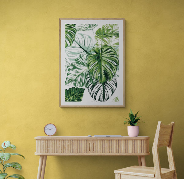 Monstera Illustration Wall Art