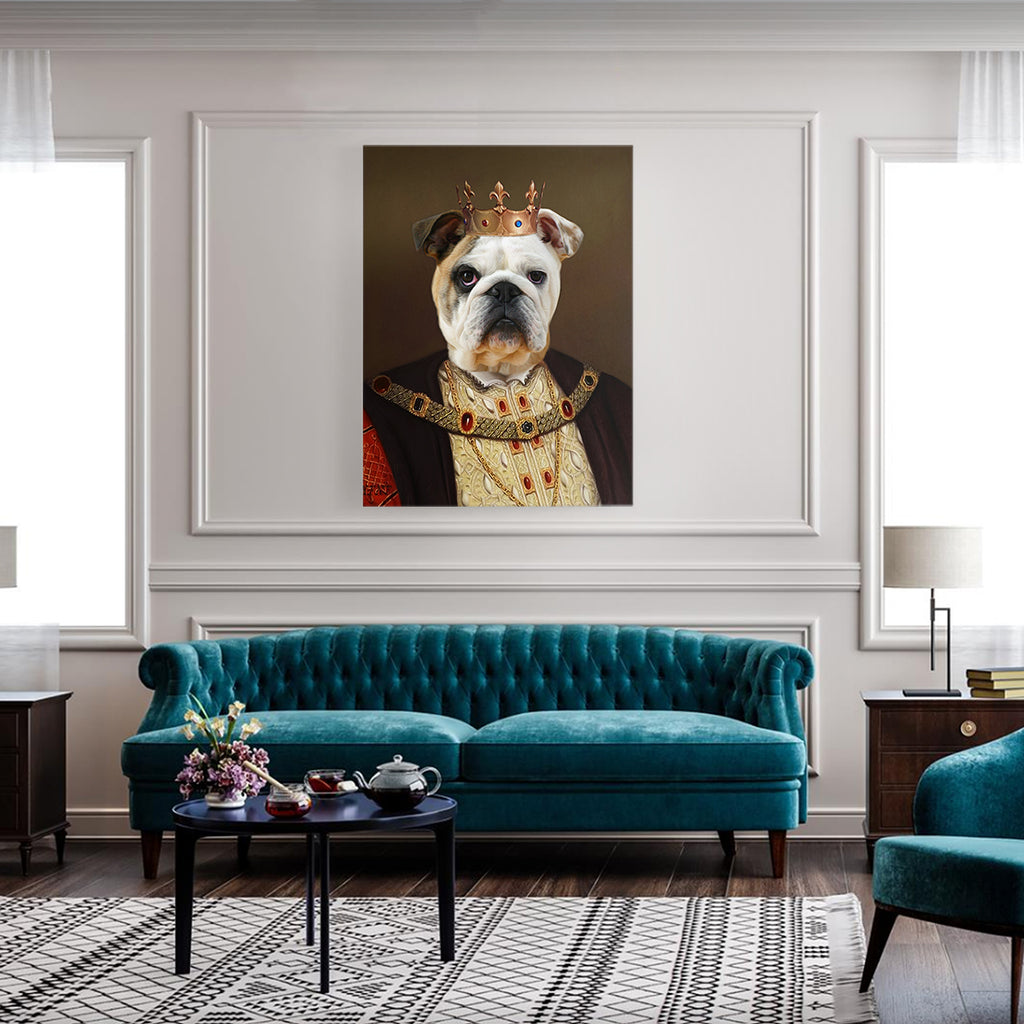 The King of The Couch | Custom Pet Portrait | Turn Me Royal