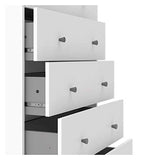  Home Modern White Tall 5 Drawer Chest/Bedroom Dresser