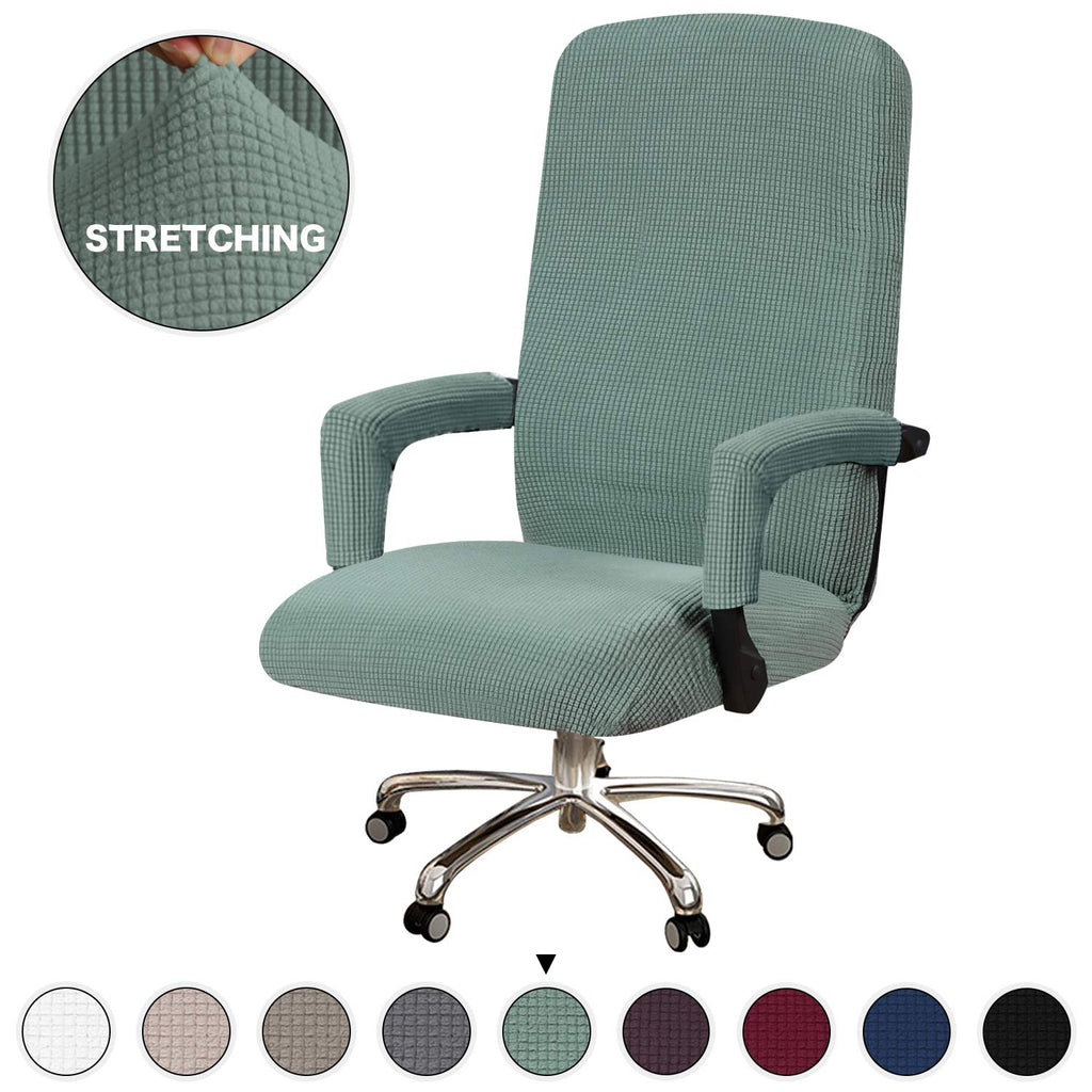Stretch Chair Cover Office Chair Slipcover Rotating Chair Swivel Chair Cover with Armrest Covers Jacquard Chair Slipcover