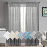 Linen Sheer Curtains Long Linen Blended Curtains Natural Linen Curtain Panels Rich Quality Sheers Curtains For Bedroom