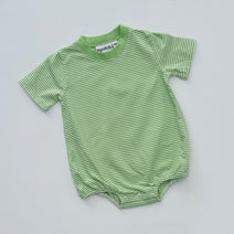 Knit Stripe Short Sleeve T-Shirt Bubble - PASTEL Colors Nav Image 6